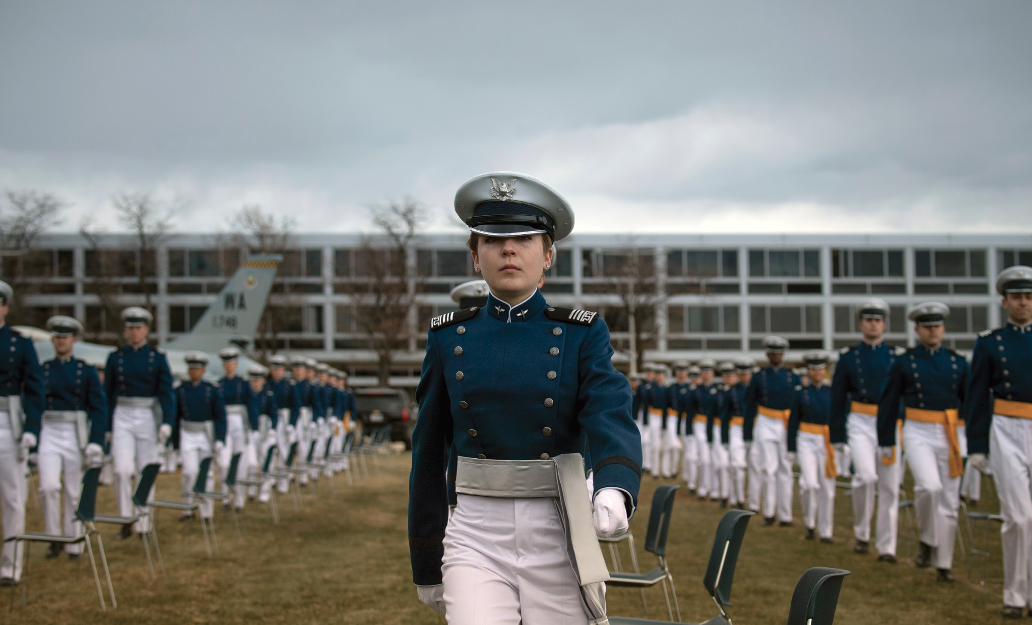 Eighty-six graduates from Air ForceAcademy’s Class of 2020 prepare to celebratereceiving their diplomas on April 18, 2020,in Colorado Springs, Colorado, and movedirectly into Space Force, marking firstinfusion of commissioned personnel into newService since its creation in 2019 (U.S. AirForce/Dennis Hoffman